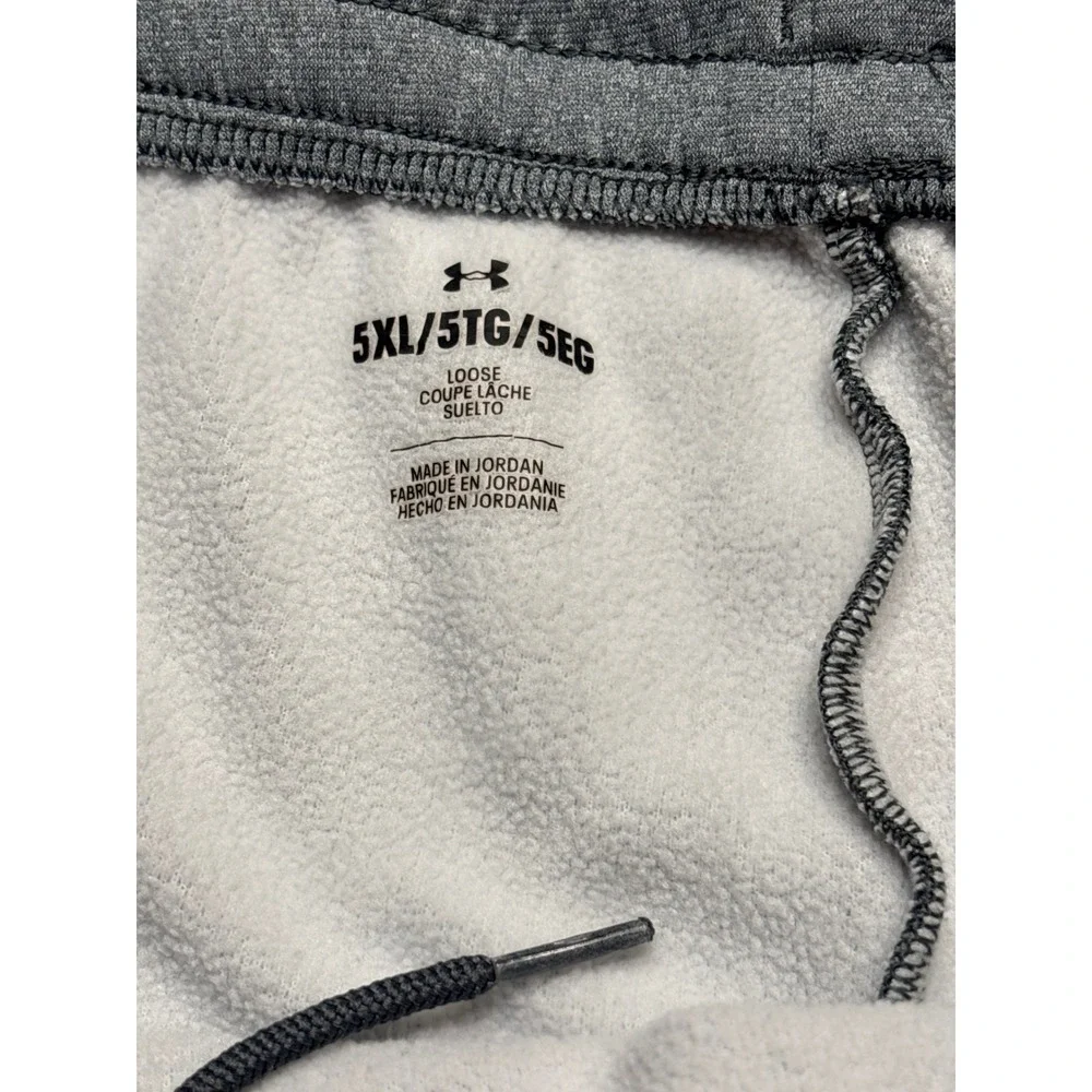 Under Armour Mens 5XL Gray Loose Fit Fleece Jogger Sweatpants Athletic Pants